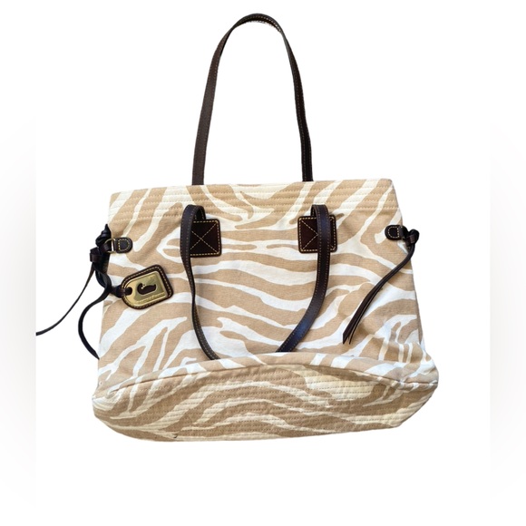 Dooney Burke Zebra Hobo Carryall Tote Bags